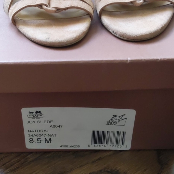 Nude Coach Wedges Joy Natural Suede - Picture 2 of 4